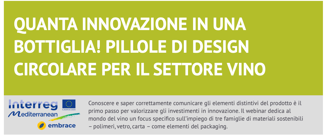 Quanta innovazione in una bottiglia! Pillole di design circolare per il settore vino